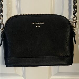 Michael Kors Black Leather Crossbody Bag